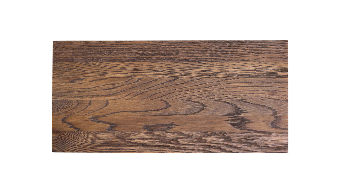 Solid Oak Table Top 60x38" Brushed Texture, Autumn Finish