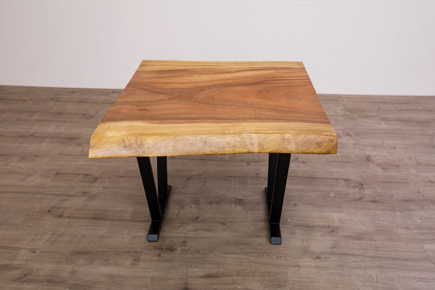 30x30" Acacia Live Edge Side Table, Smooth-Texture Natural Finish