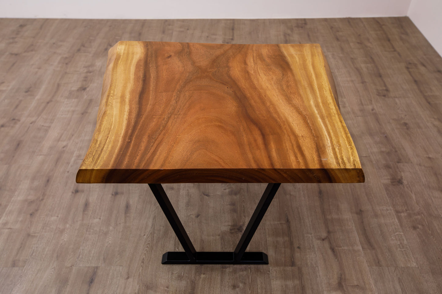 30x30" Acacia Live Edge Side Table, Smooth-Texture Natural Finish