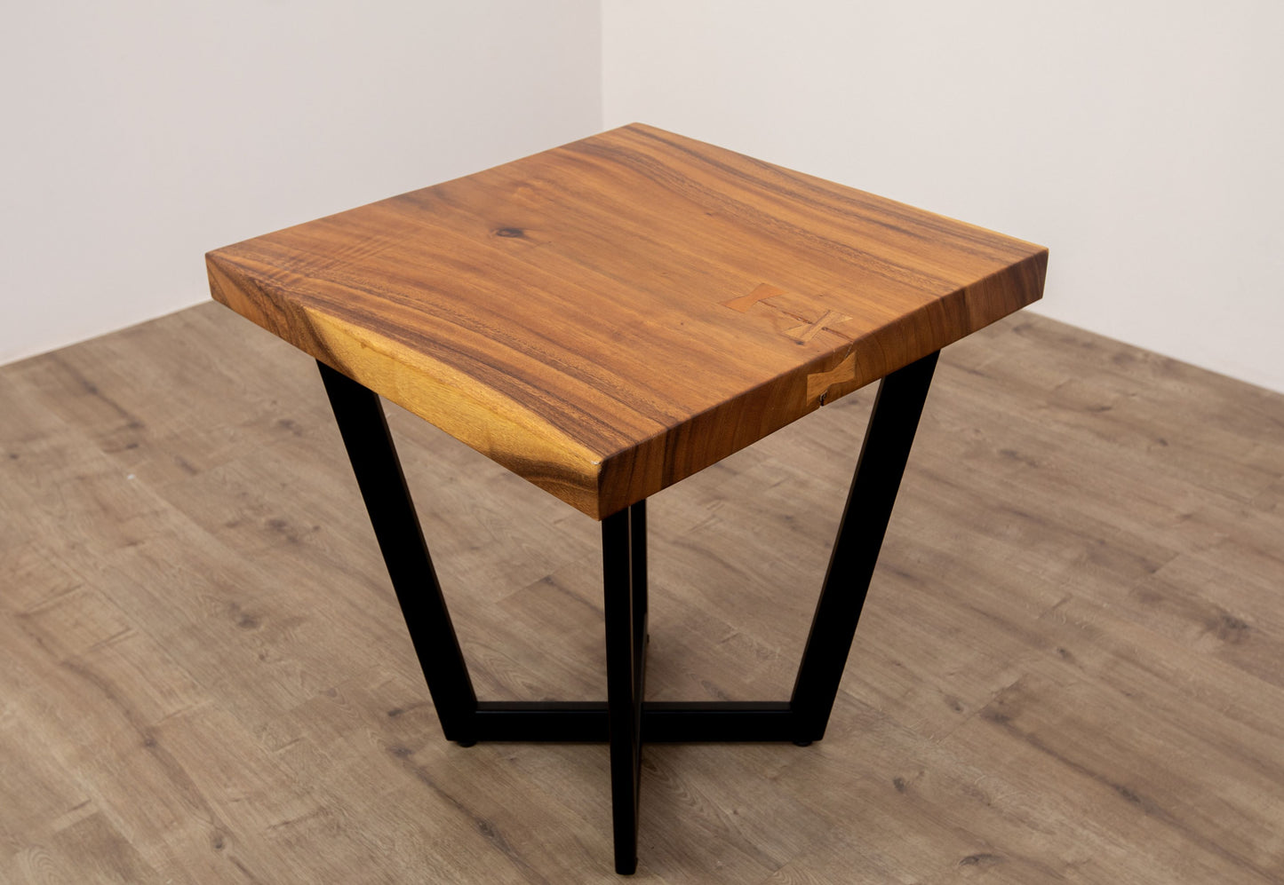 24x24" Acacia Mission Edge Box Leg, Smooth-Texture Natural Finish