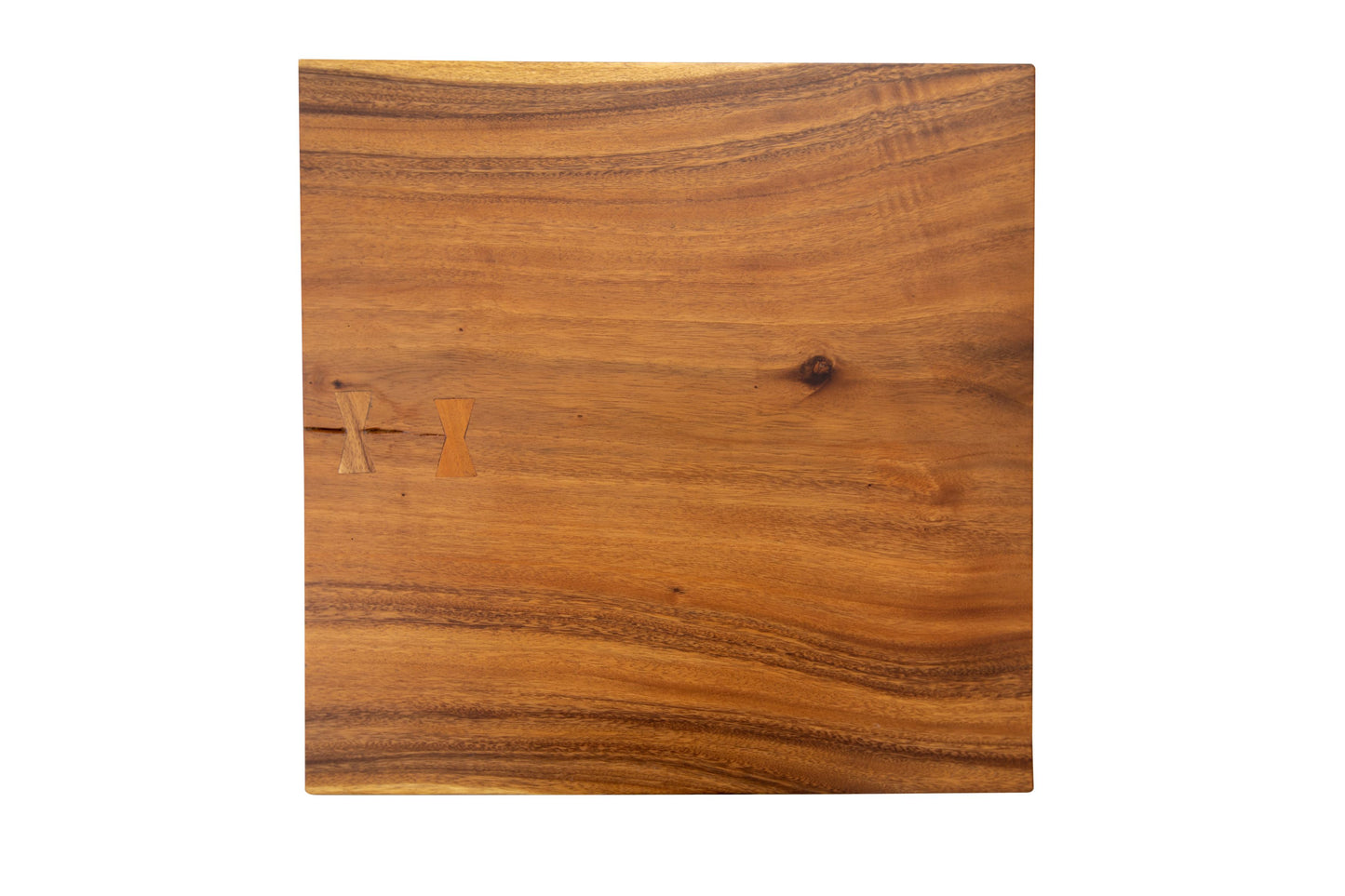24x24" Acacia Mission Edge Square Leg, Smooth-Texture Natural Finish