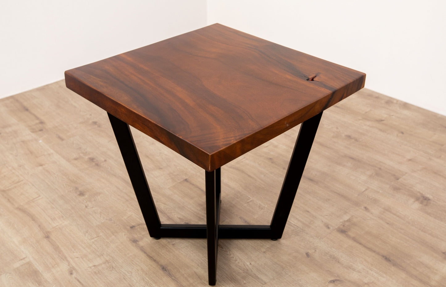 24x24" Acacia Mission Edge Box Leg, Smooth-Texture Milk Chocolate Finish