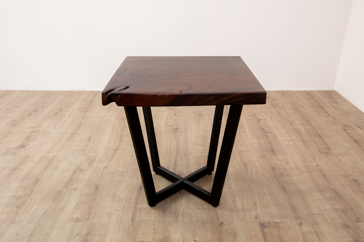 24x24" Acacia Mission Edge Box Leg, Smooth-Texture Dark Chocolate Finish