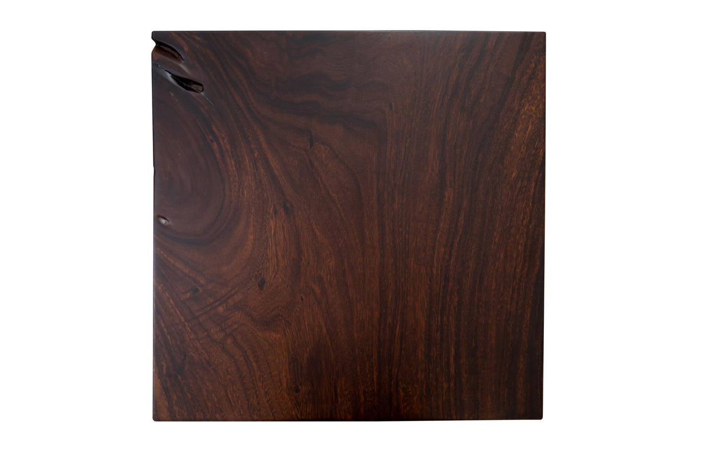 24x24" Acacia Mission Edge Box Leg, Smooth-Texture Dark Chocolate Finish