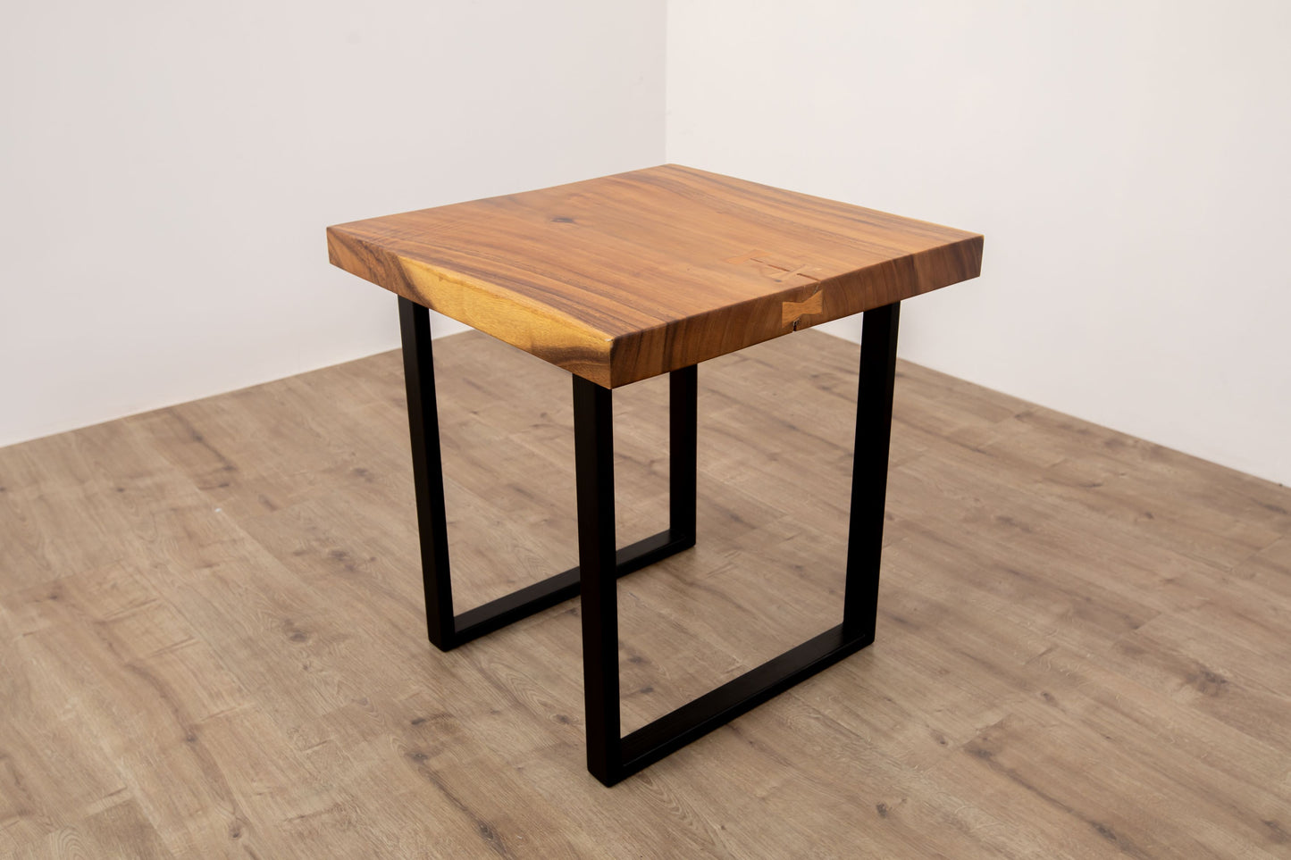 24x24" Acacia Mission Edge Square Leg, Smooth-Texture Natural Finish