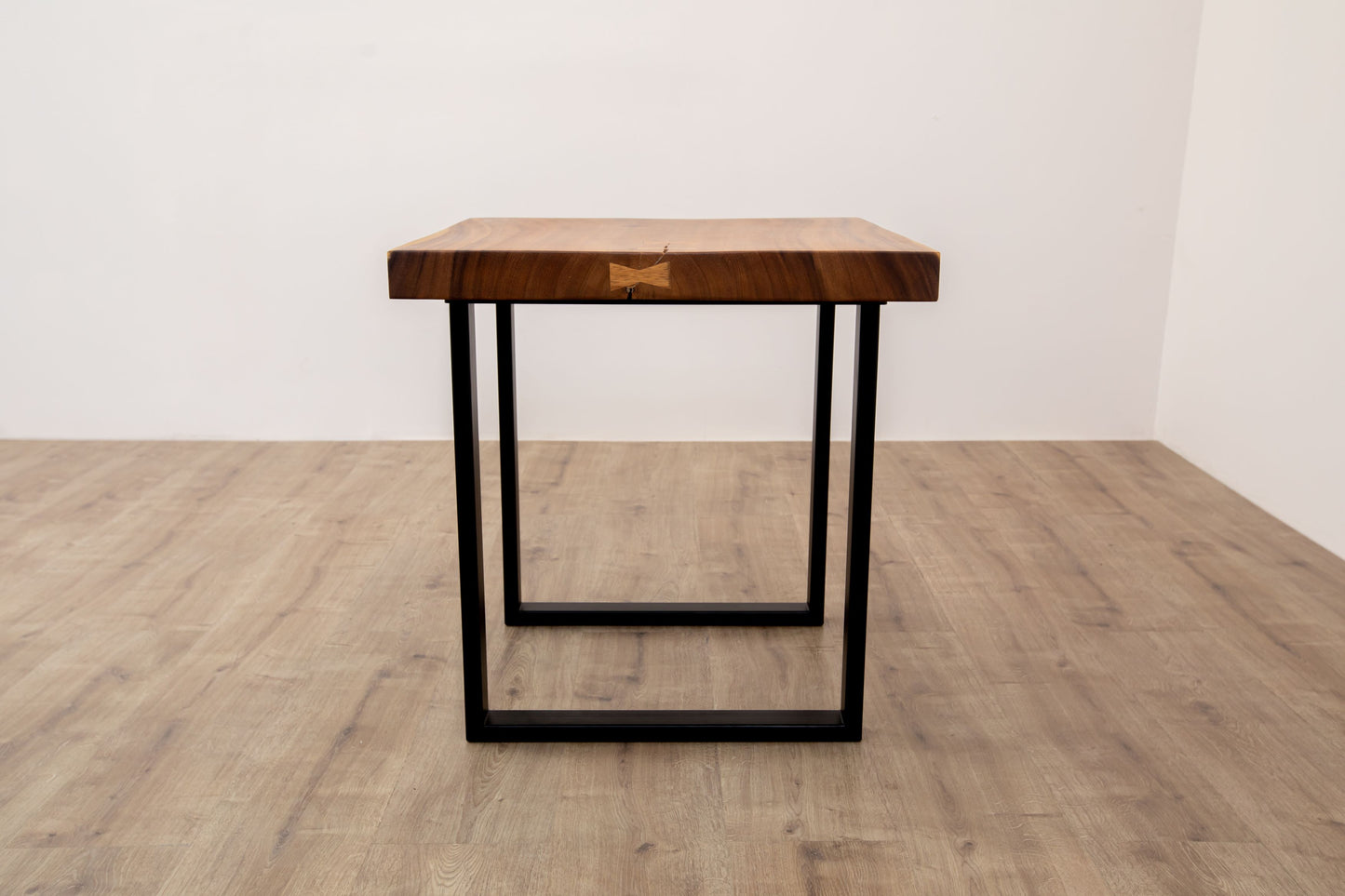 24x24" Acacia Mission Edge Square Leg, Smooth-Texture Natural Finish