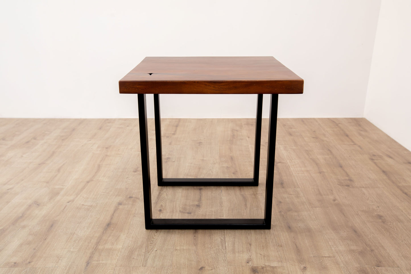 24x24" Acacia Mission Edge Square Leg, Smooth-Texture Milk Chocolate Finish