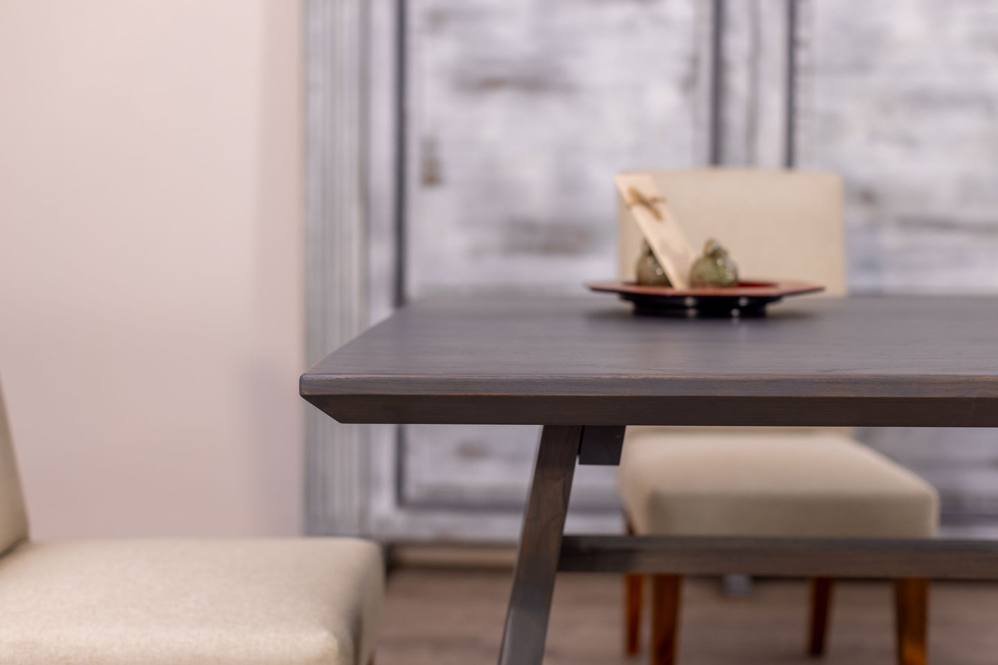 60x38" Chicago Teak Dining Table, Smooth-Textured Natural Finish