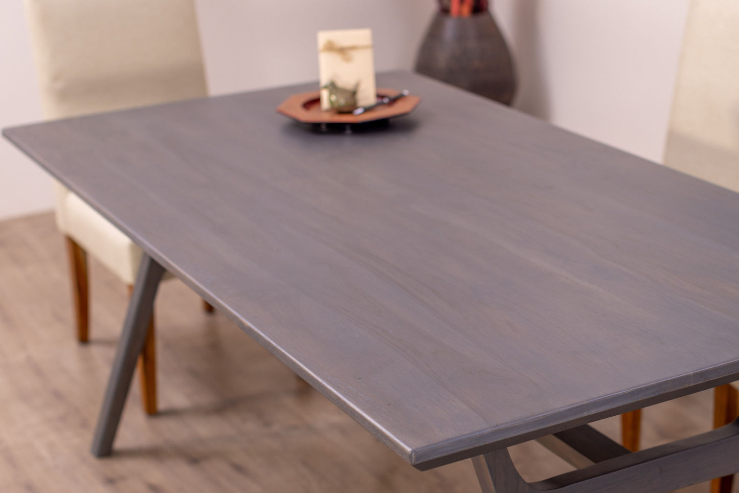 60x38" Chicago Teak Dining Table, Smooth-Textured Natural Finish