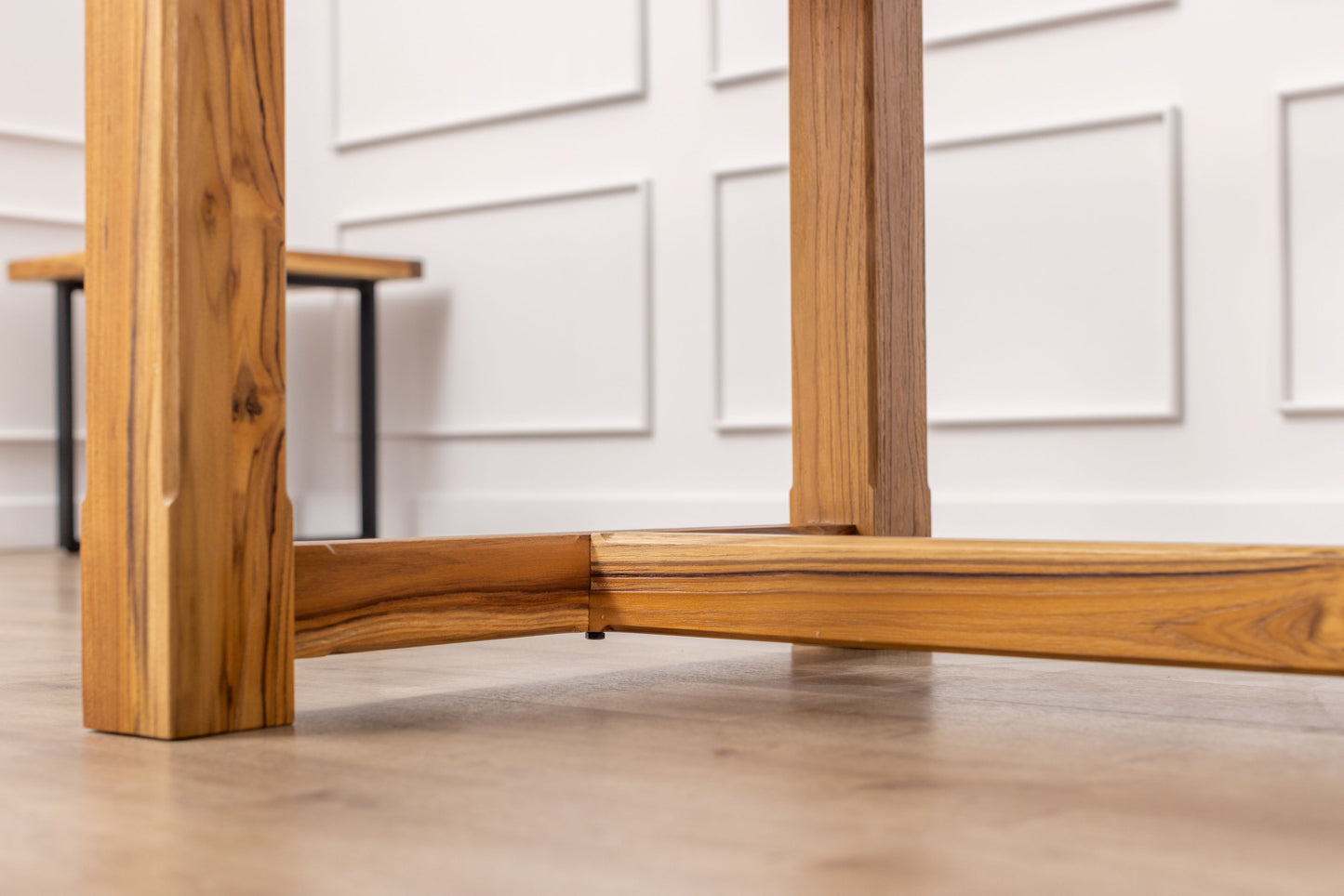 60x38" Alene Teak Dining Table, Brushed-Texture Cocoa Finish