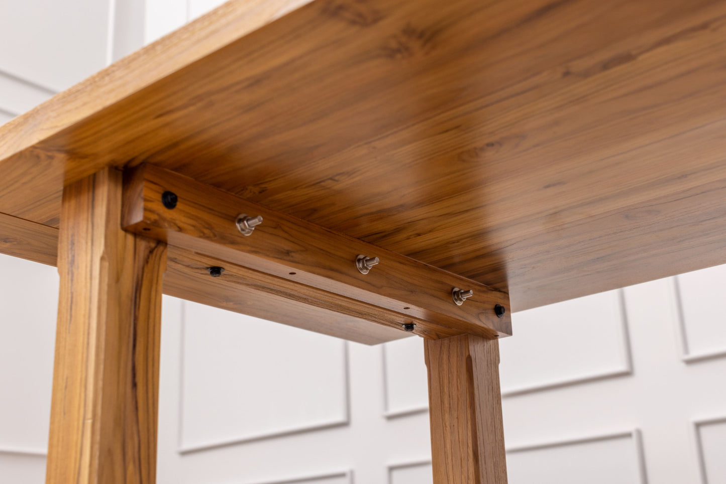 60x38" Alene Teak Dining Table, Brushed-Texture Cocoa Finish