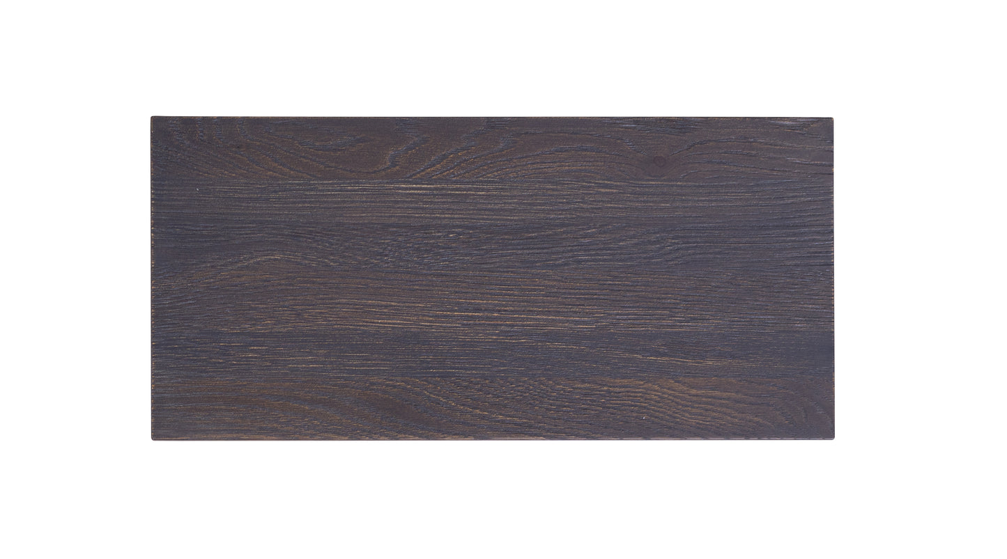 72x38" Oak Dandridge Dining Table, Brushed-Textured Anthracite Grey Finish