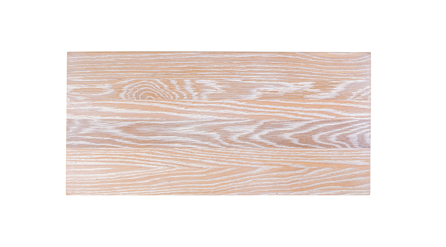 Solid Oak Table Top 84x40" Brushed Texture, Sun-Bleach Finish
