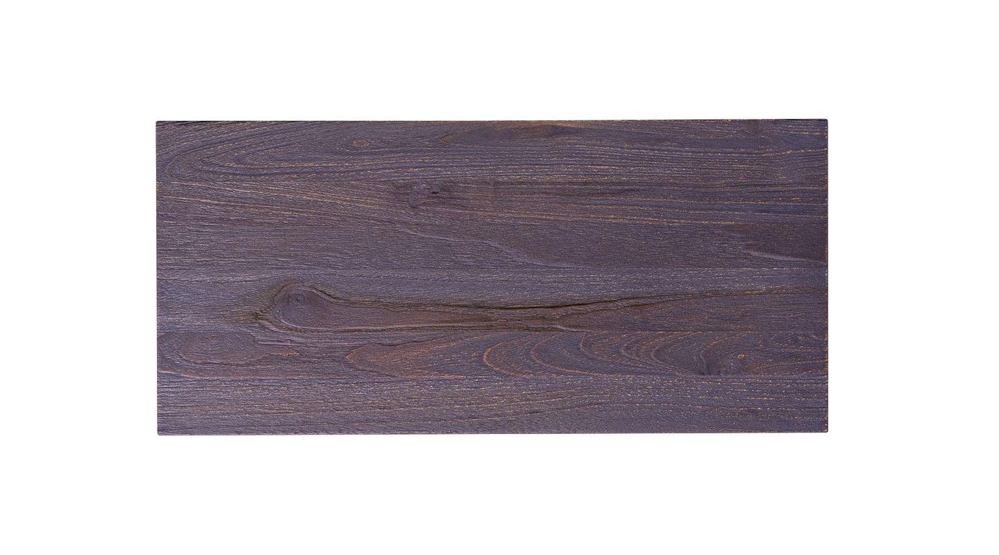 60x38" Teak La Jolla Dining Table, Brushed-textured Anthracite Grey finish