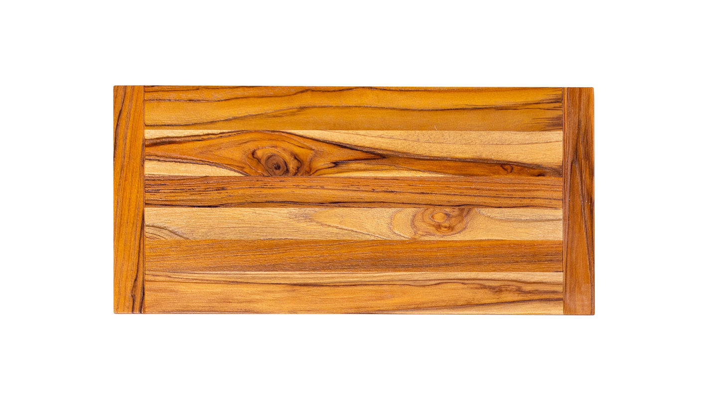72x38" Sonora Teak Dining Table, Brushed-Textured Natural Finish