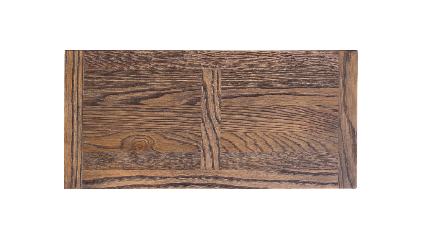 72x38" Oak Merideth Dining Table, Brushed-Texture Autumn Finish