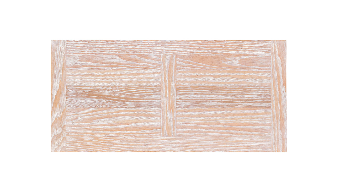 60x38"/92" Solvang Oak Extension Dining Table, Brushed-Textured Sun Bleached Finish