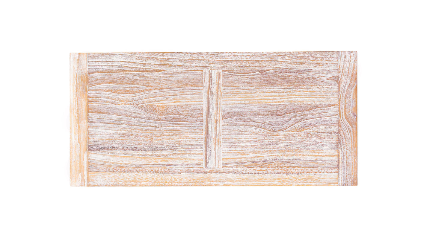 Teak Dining Table 72x38" Brushed-textured, Sun-Bleach Finish