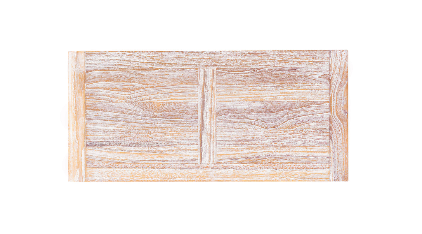 72x38" Decorah Teak Dining Table, Brushed-Texture Sun Bleached Finish