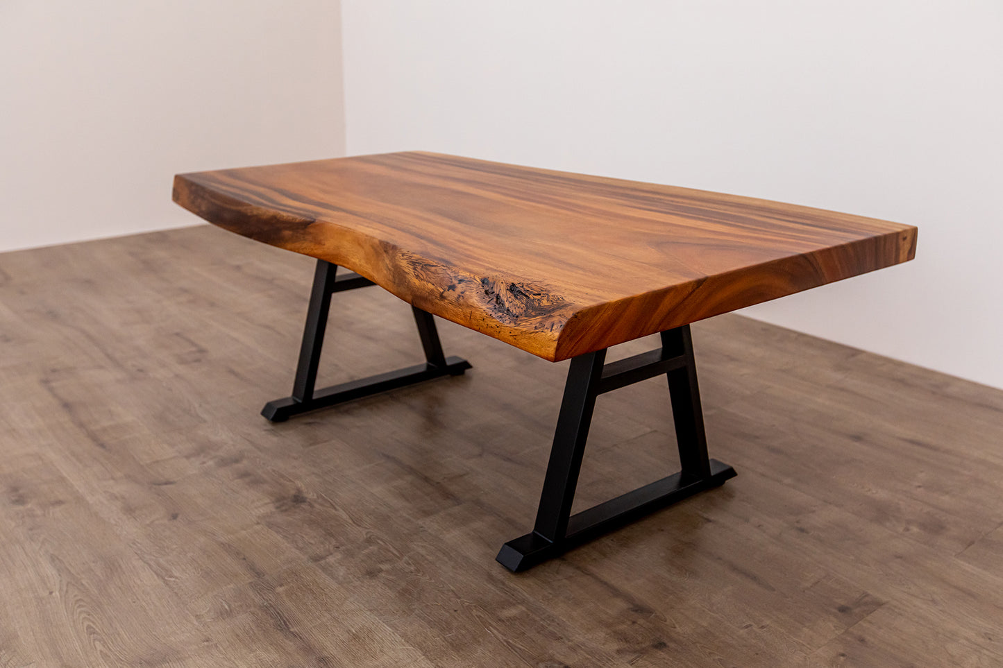 55x30" Acacia Live Edge Coffee Table, Smooth-Texture Natural Finish