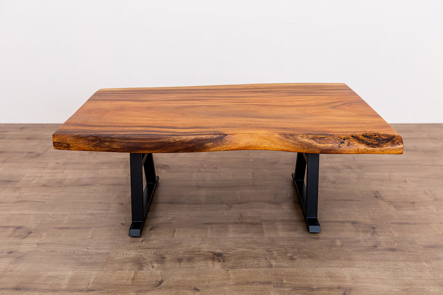 55x30" Acacia Live Edge Coffee Table, Smooth-Texture Natural Finish