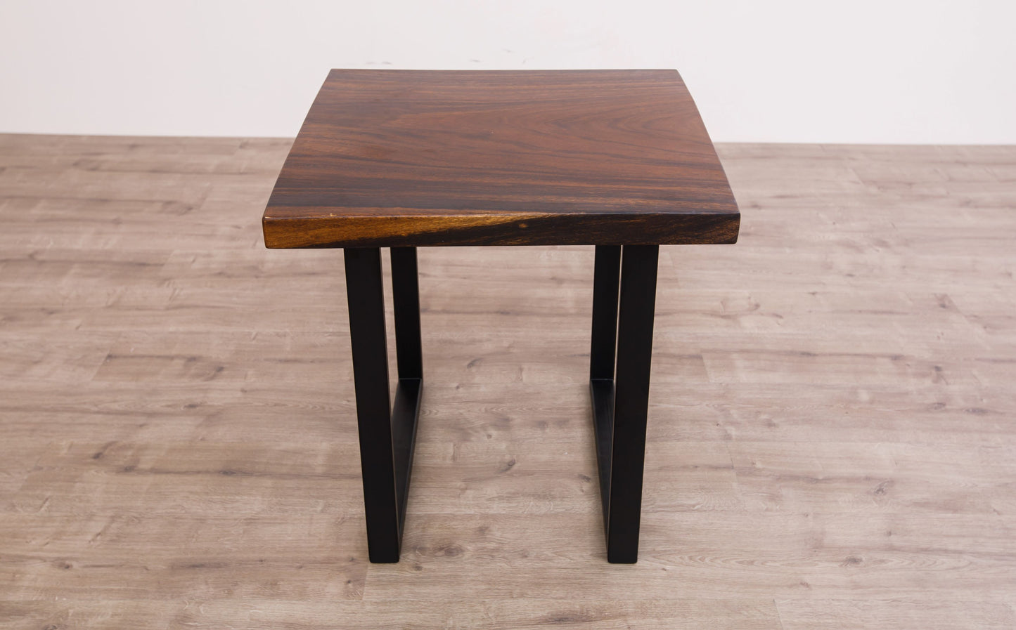30x30" Acacia Mission Edge Side Table, Smooth-Texture Milk Chocolate Finish