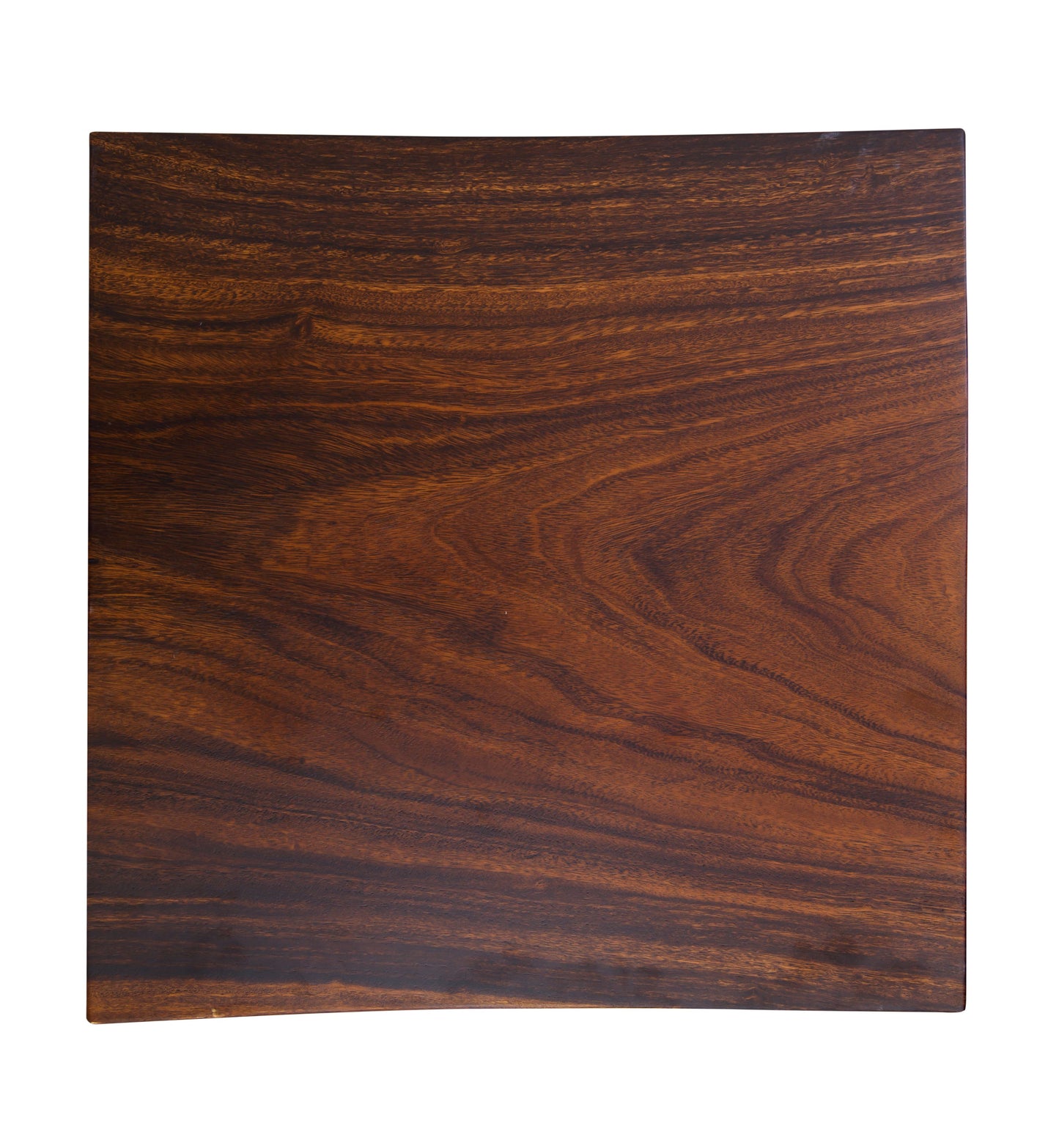 30x30" Acacia Mission Edge Side Table, Smooth-Texture Milk Chocolate Finish