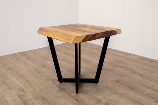 24x24" Acacia Live Edge Box Leg, Smooth-Texture Natural Finish