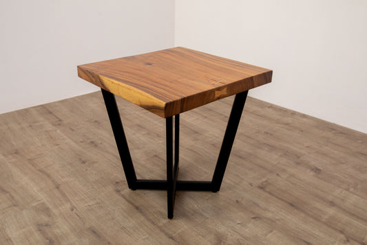 24x24" Acacia Mission Edge Box Leg, Smooth-Texture Natural Finish