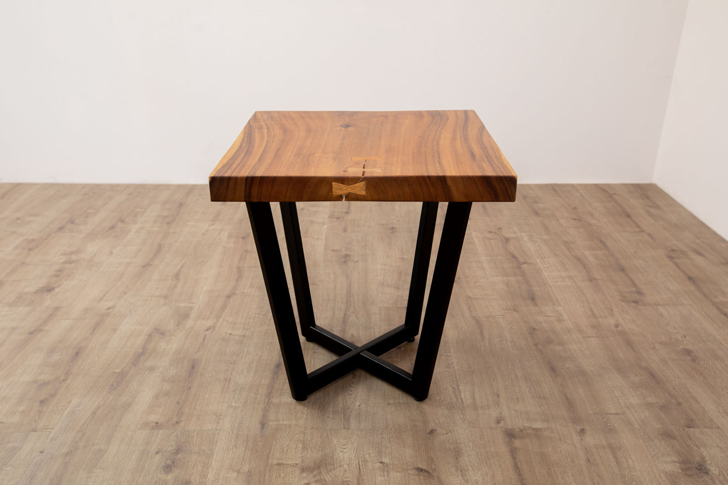 24x24" Acacia Mission Edge Box Leg, Smooth-Texture Natural Finish