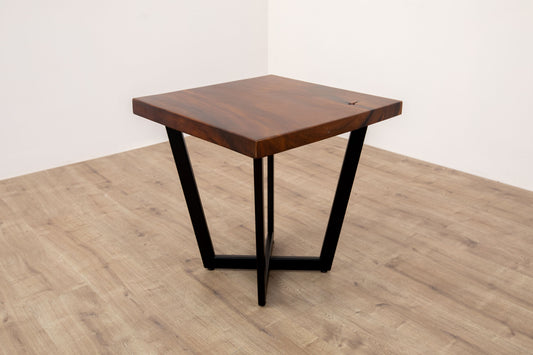 24x24" Acacia Mission Edge Box Leg, Smooth-Texture Milk Chocolate Finish