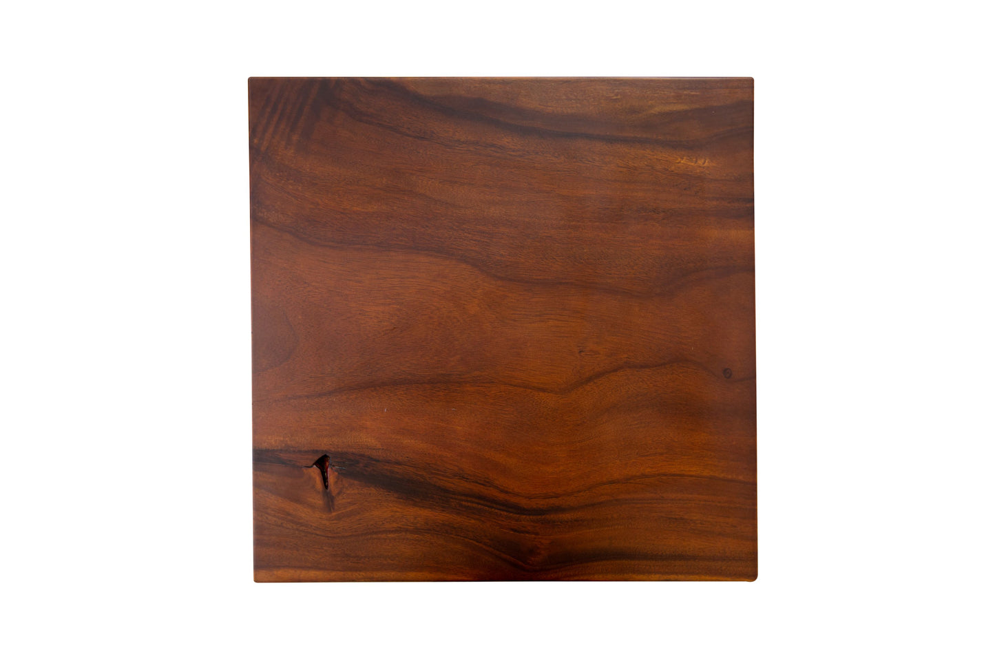 24x24" Acacia Mission Edge Square Leg, Smooth-Texture Milk Chocolate Finish