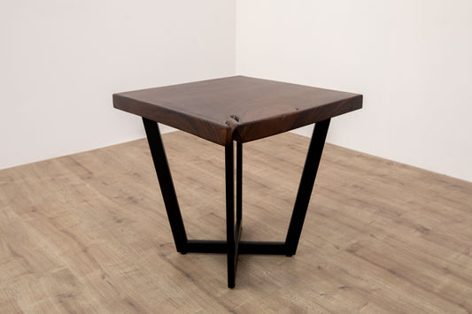 24x24" Acacia Mission Edge Box Leg, Smooth-Texture Dark Chocolate Finish