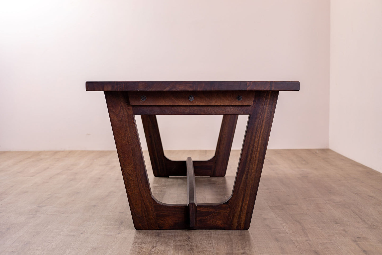 84x40" Palisades Acacia Dining Table, Smooth Textured Dark Chocolate Finish