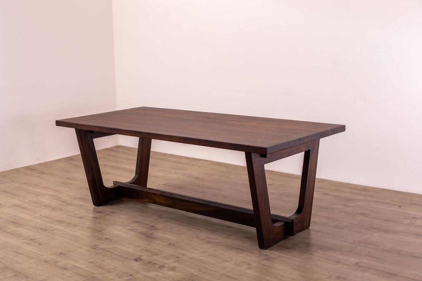 84x40" Palisades Acacia Dining Table, Smooth Textured Dark Chocolate Finish