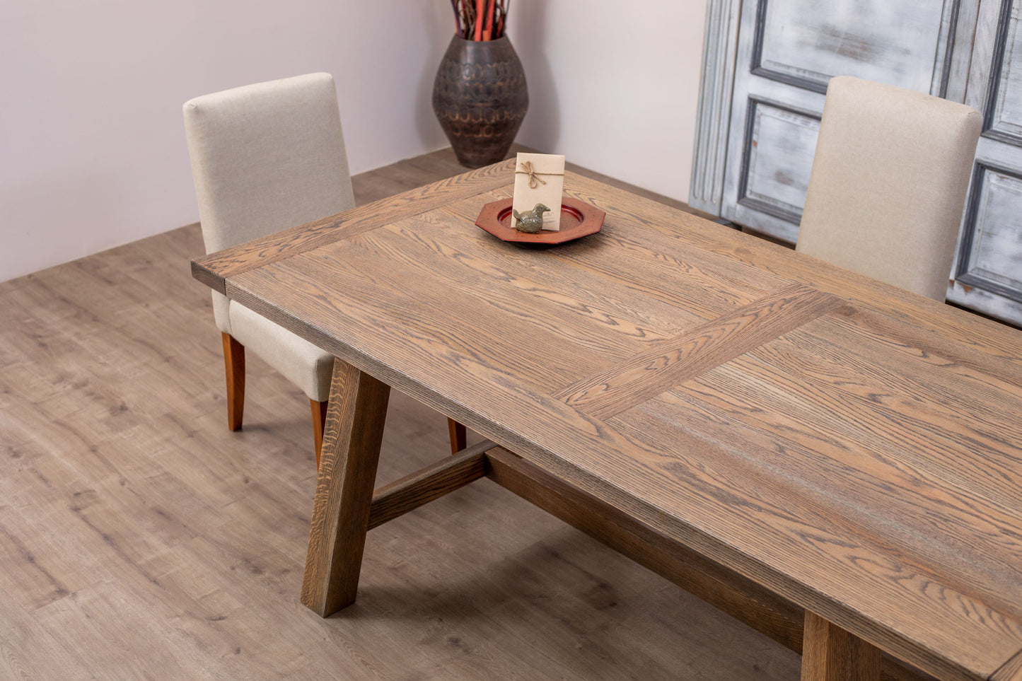 84x40" Decorah Oak Dining Table, Brushed-Texture Autumn Finish