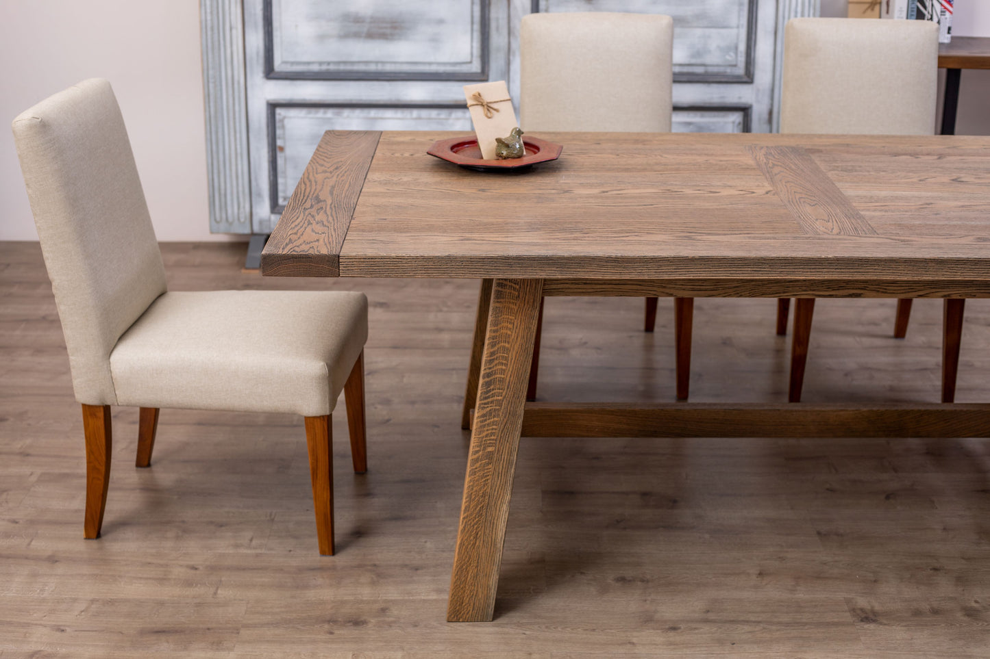 84x40" Decorah Oak Dining Table, Brushed-Texture Autumn Finish