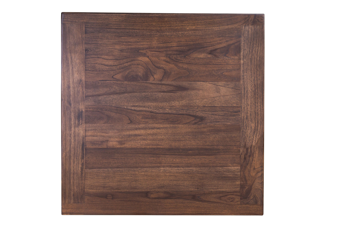 30x30" Teak Mission Edge Side Table, Brushed-Texture Autumn Finish