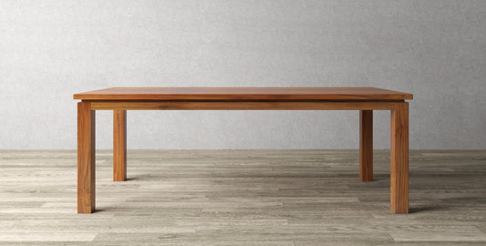 60x38" Teak Dandridge Dining Table, Smooth Natural Finish