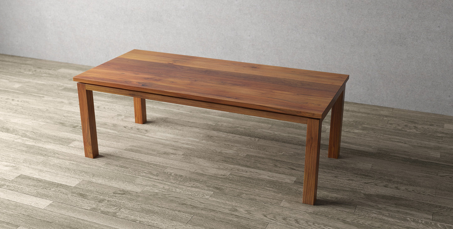 60x38" Teak Dandridge Dining Table, Smooth Natural Finish
