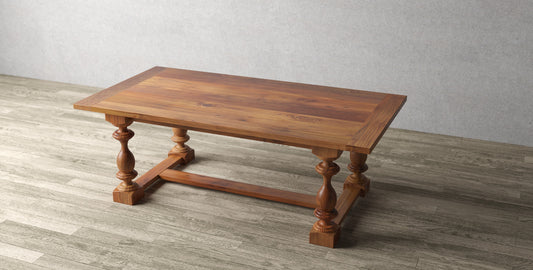 96x40" Oak Stowe Dining Table, Brushed-Textured Autumn Finish