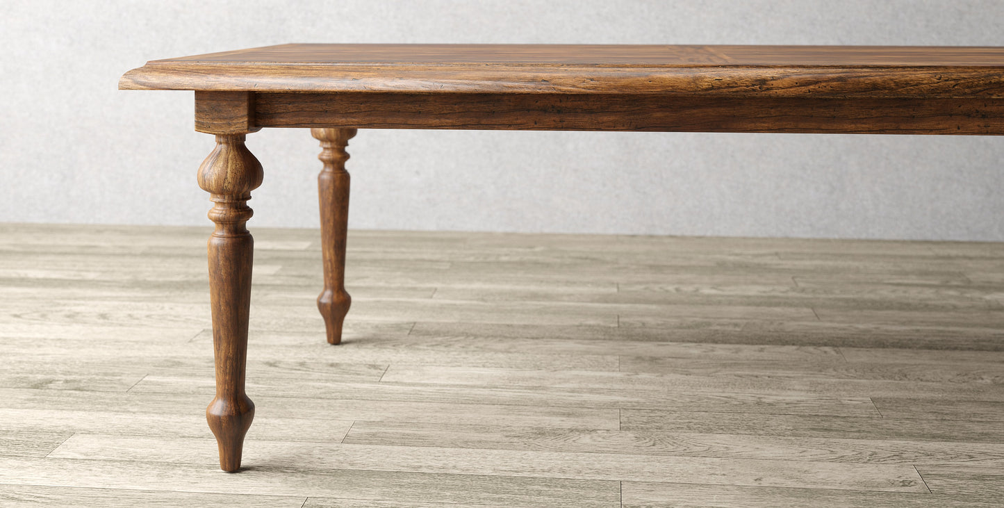 72x38" Oak Merideth Dining Table, Brushed-Texture Autumn Finish