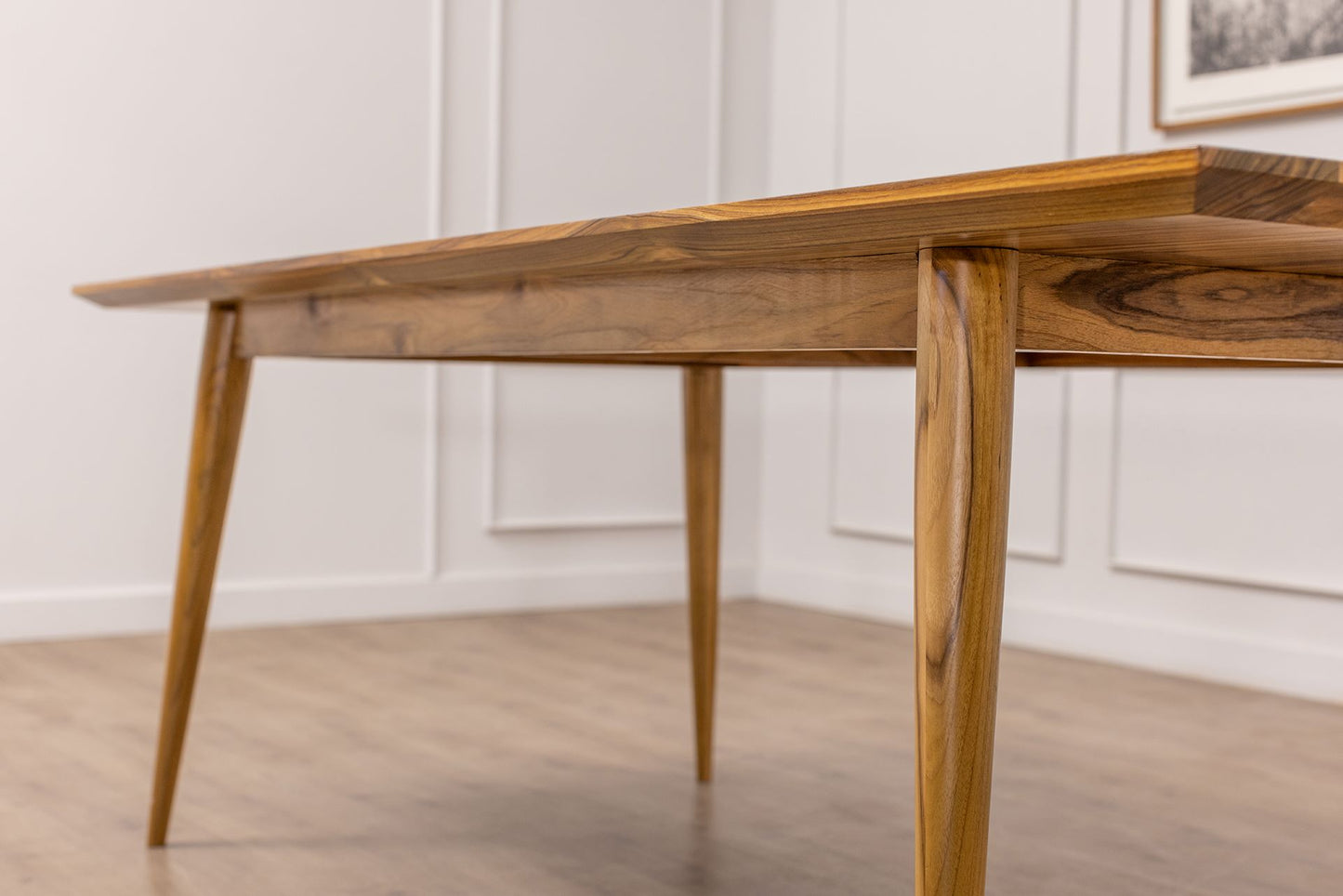60x38" Chicago Teak Dining Table, Smooth-Textured Natural Finish