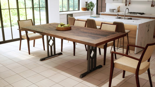 Solid Oak Table Top 72x38" Brushed Texture, Autumn Finish