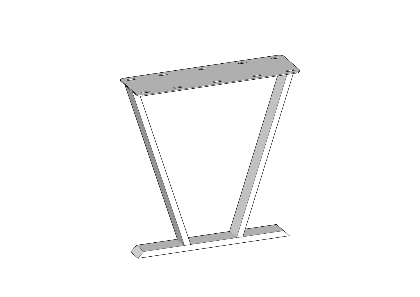 Teak Dining Table 96x40" Brushed-textured, Anthracite Finish