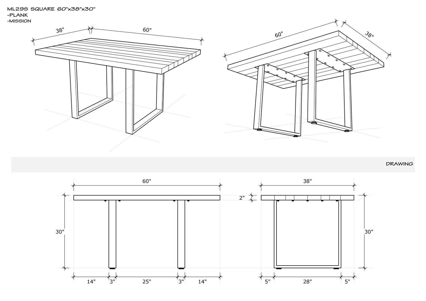 Teak Dining Table Live Edge 60x38" Brushed-textured, Cocoa Finish