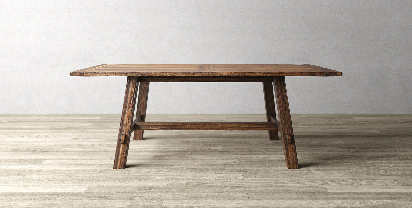 84x40" Decorah Oak Dining Table, Brushed-Texture Autumn Finish