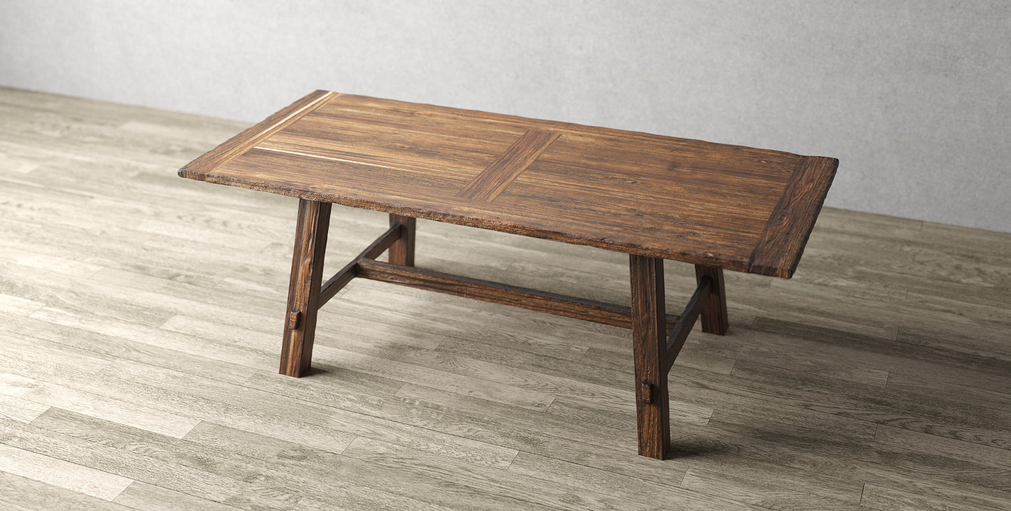 84x40" Decorah Oak Dining Table, Brushed-Texture Autumn Finish