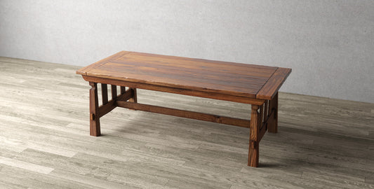 72x38" Sonora Teak Dining Table, Brushed-Textured Natural Finish