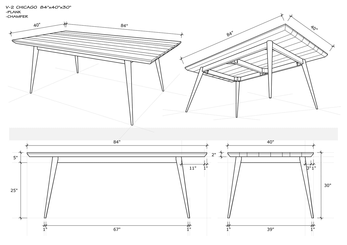 60x38" Chicago Teak Dining Table, Smooth-Textured Natural Finish